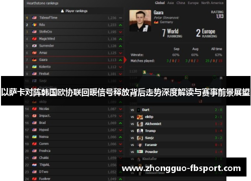 以萨卡对阵韩国欧协联回暖信号释放背后走势深度解读与赛事前景展望